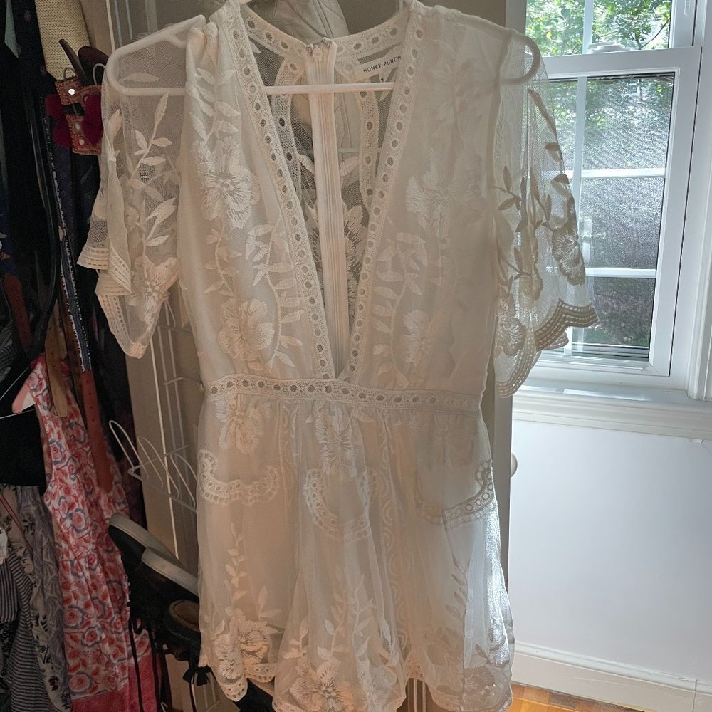 Short White Romper or Cover Up, Size S